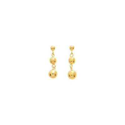 Boucles d'oreilles pendantes or jaune 750 millièmes